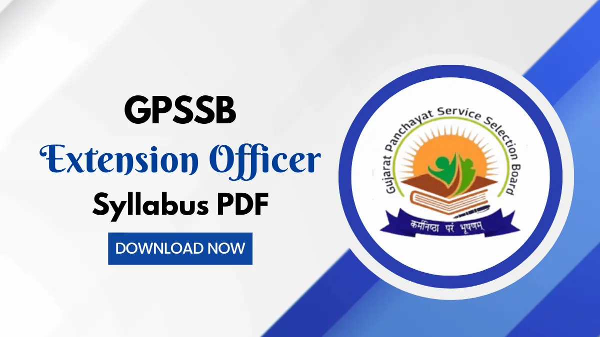 GPSSB Extension Officer Syllabus