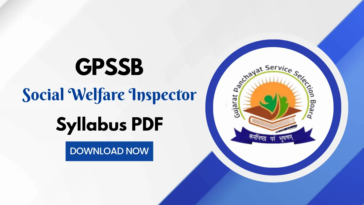 GPSSB Social Welfare Inspector Syllabus