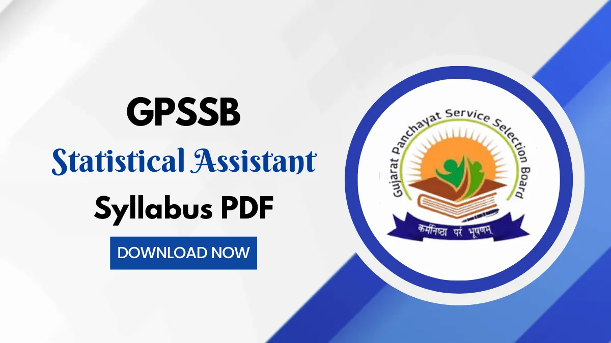 GPSSB Statistical Assistant Syllabus