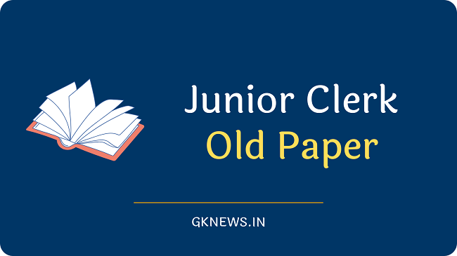 Junior Clerk Old Paper
