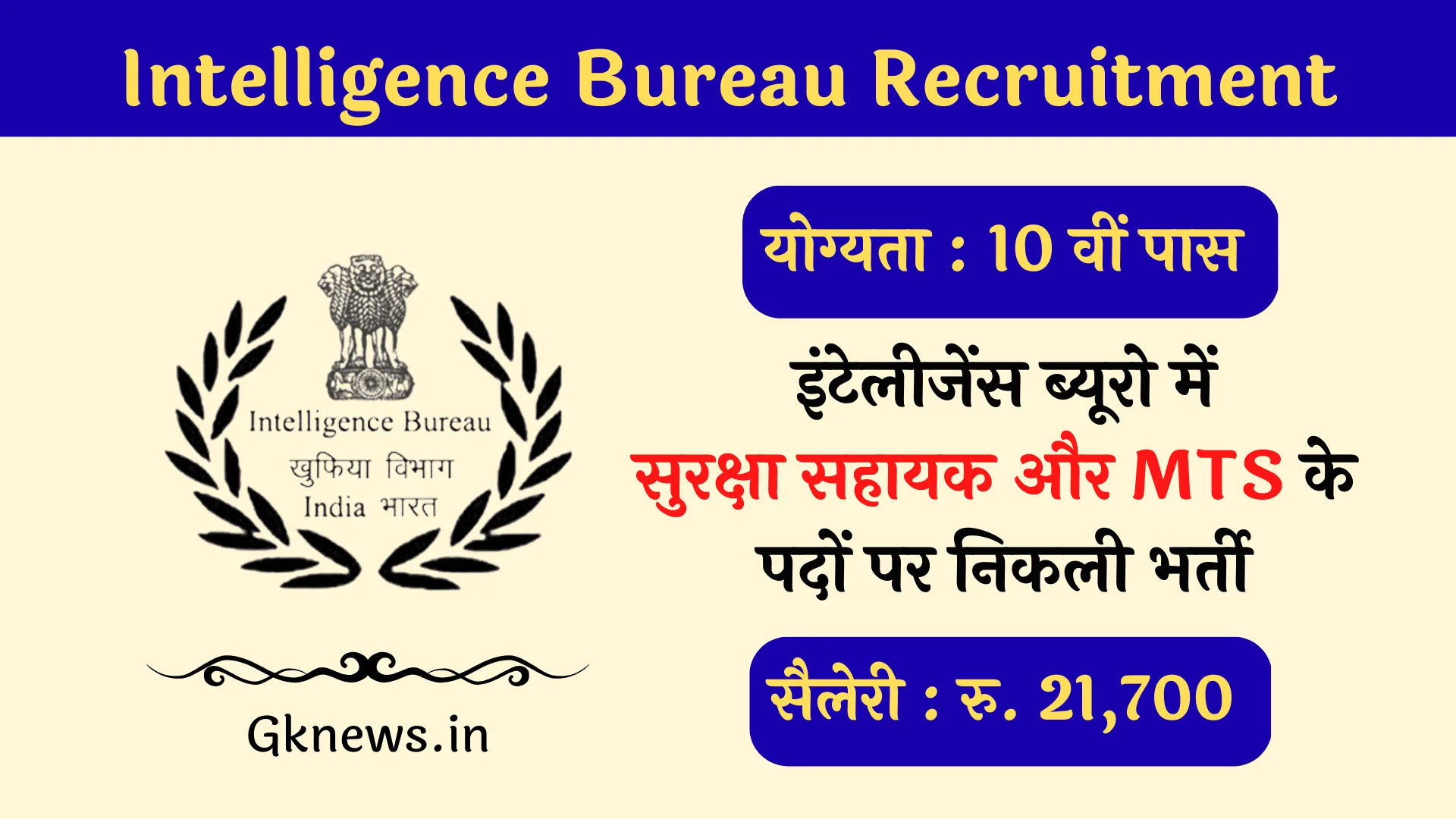 IB ACIO and JIO Recruitment 2024