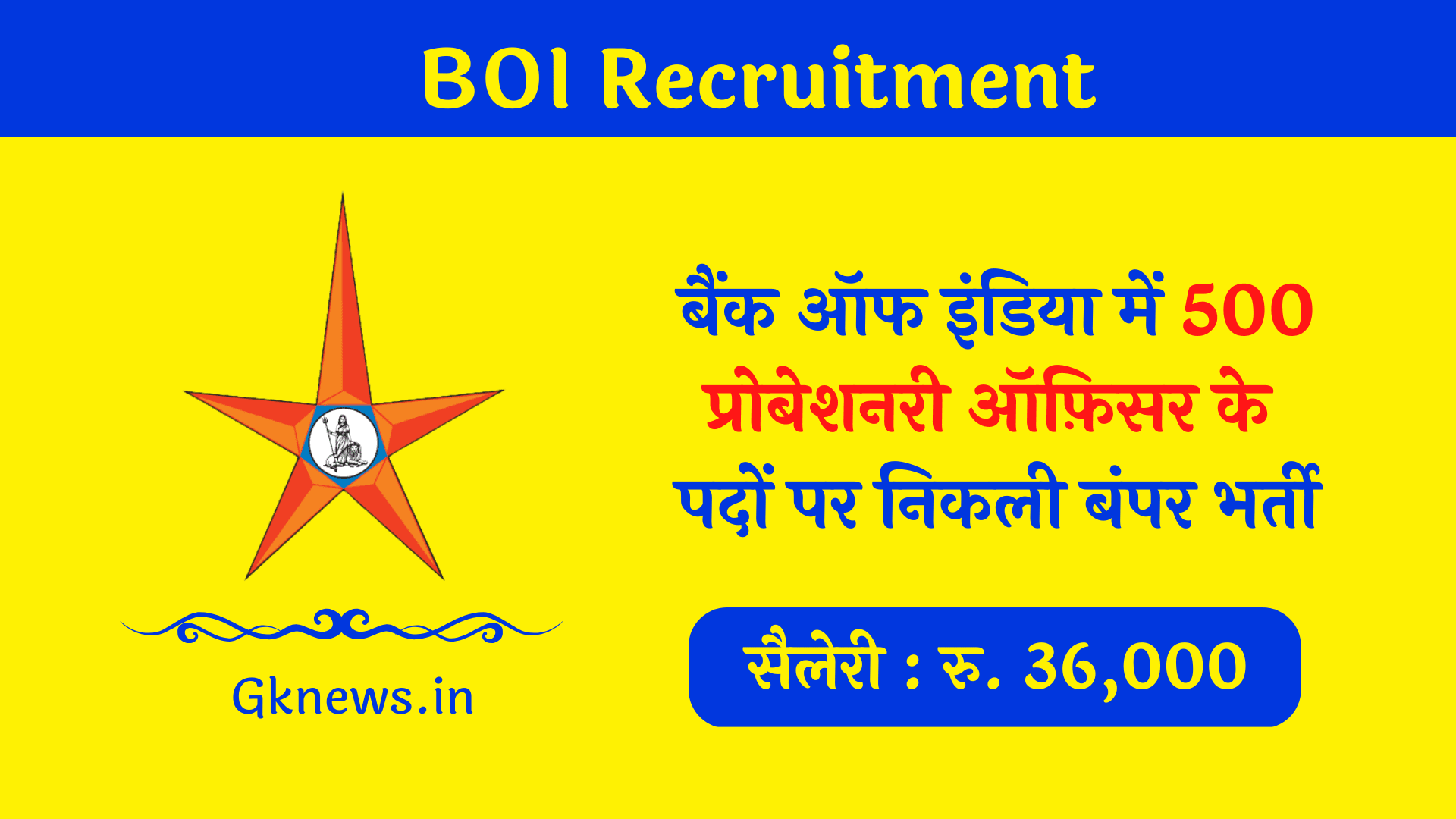 Bank of India PO Recruitment 2023