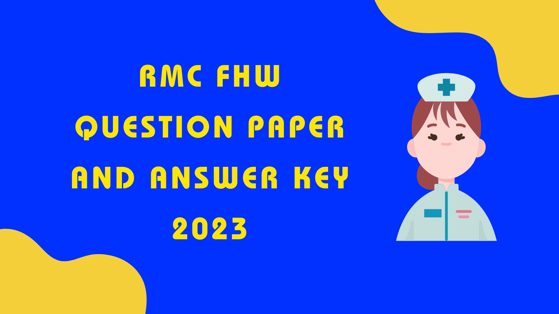 RMC FHW Question Paper and Answer Key 2023