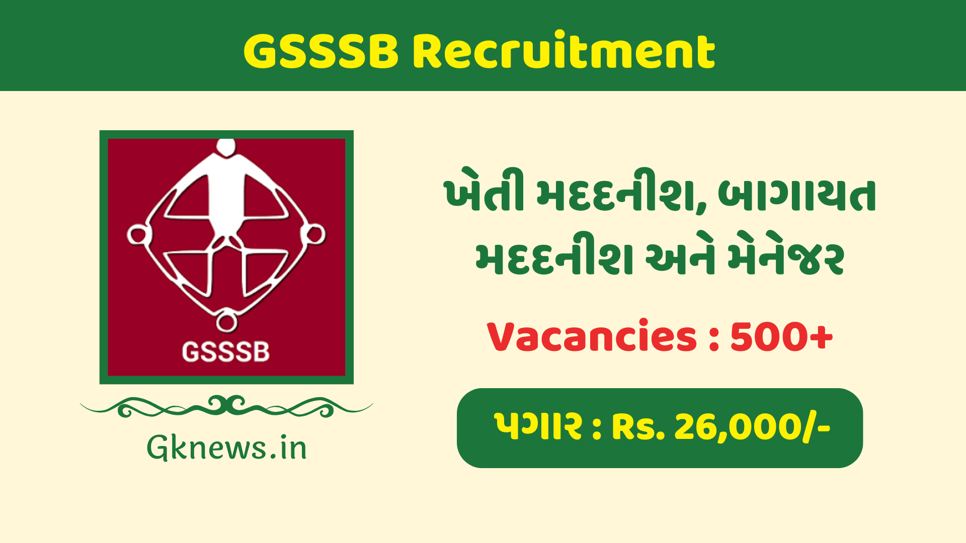 GSSSB Recruitment 2024