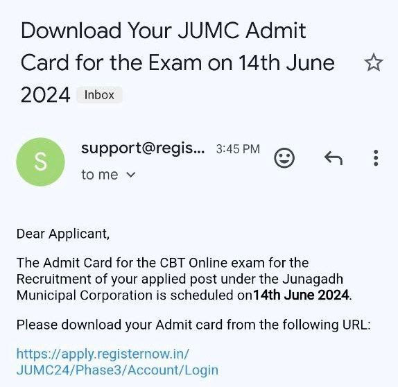 JMC Junior Clerk Exam Date