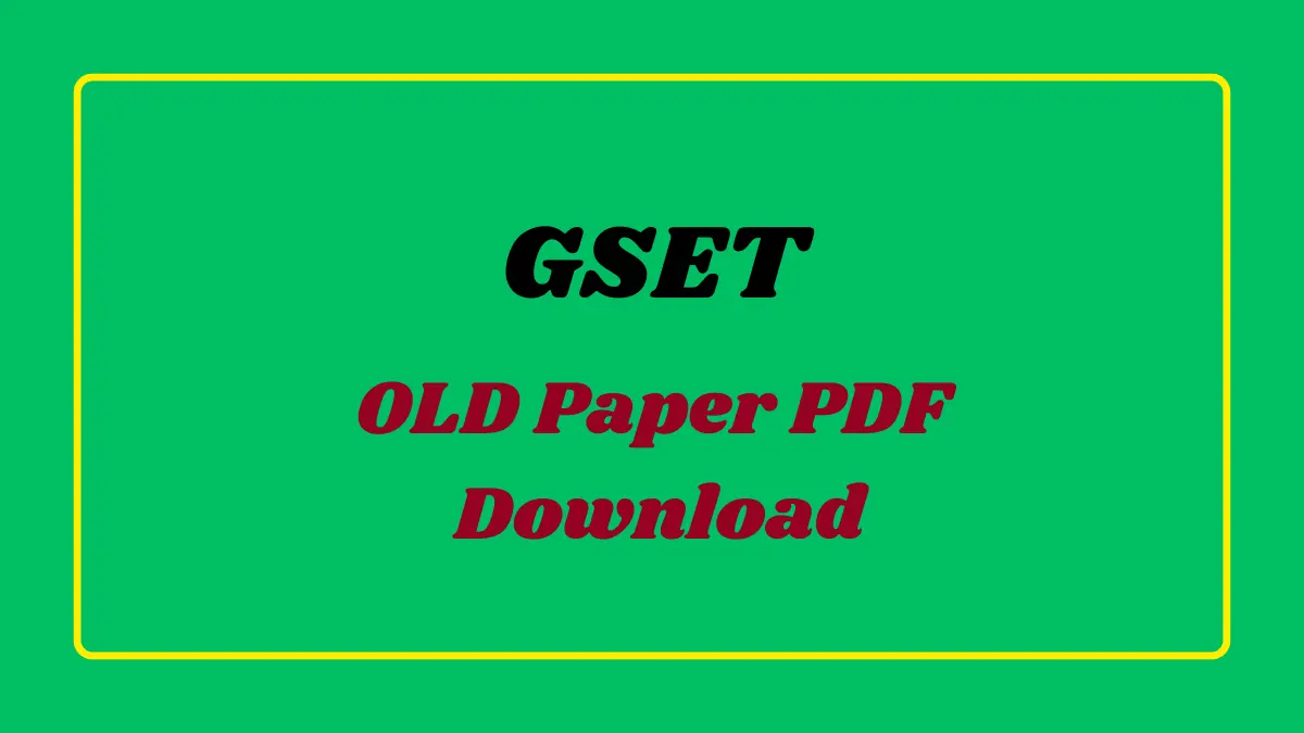 GSET Old Paper