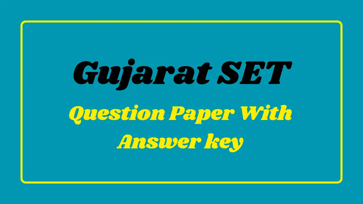 GSET Question Paper