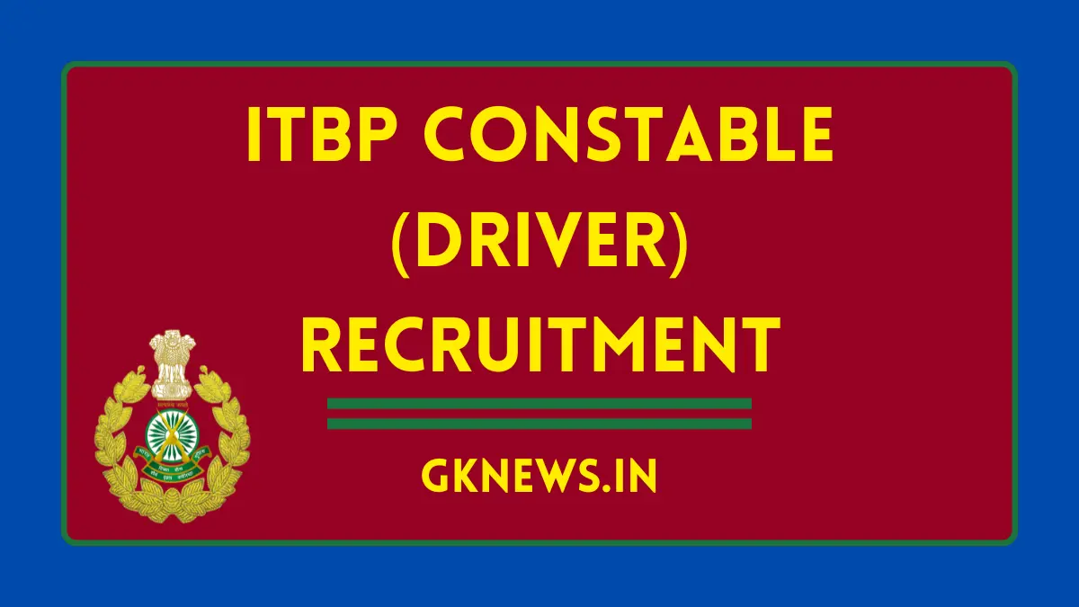 ITBP Constable (Driver) Recruitment 2024