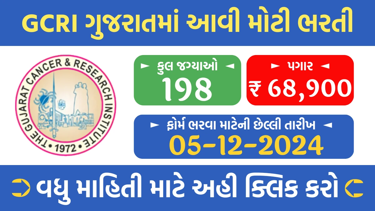 GCRI Recruitment 2024