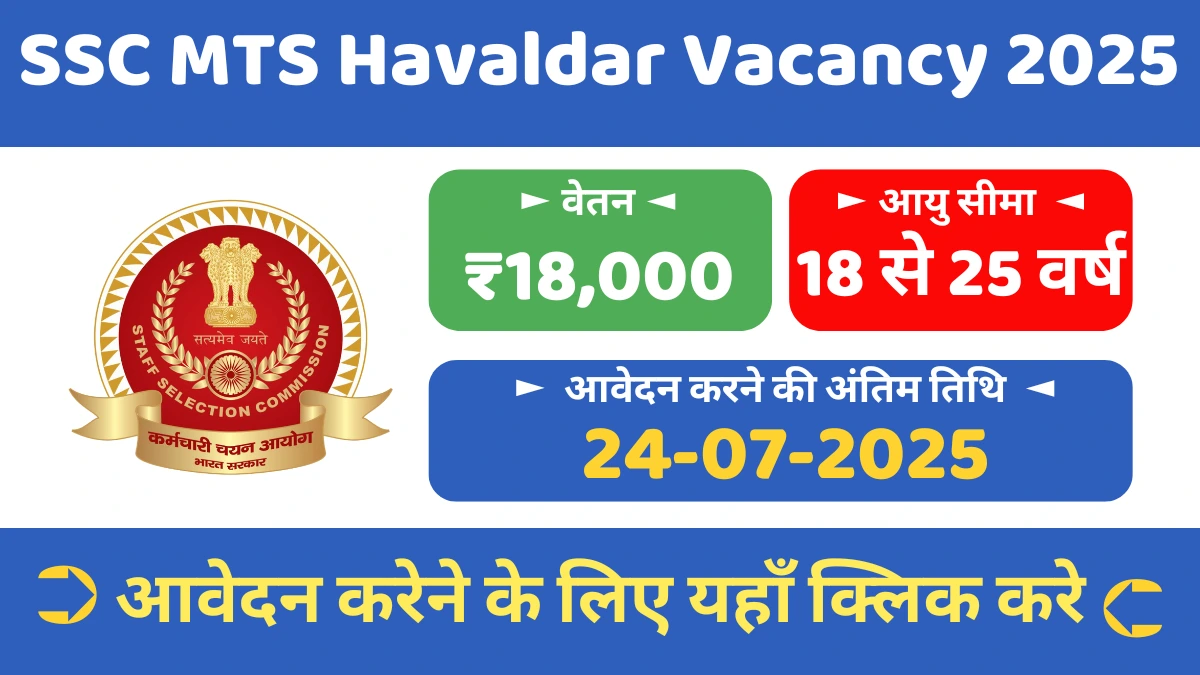 SSC Havaldar And MTS Recruitment 2025